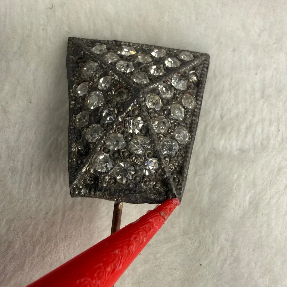 Vintage Rhinestone Stick Pin Brooch READ